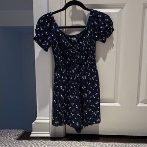 Hollister Navy Floral Romper